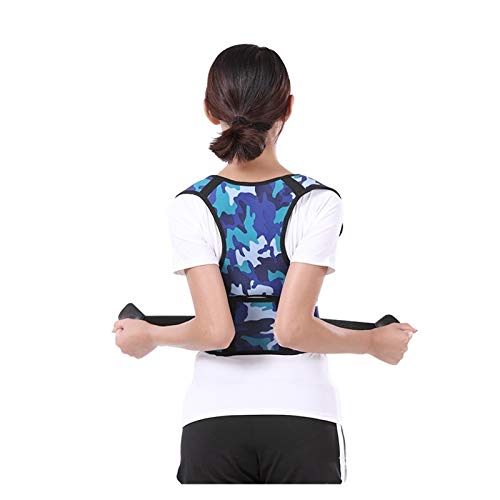Correction de posture dos droit et maintien lombaire ajustable bleu m - 3