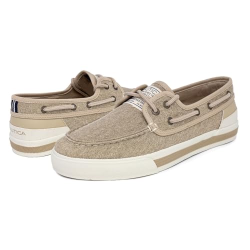 Image of Nautica Men's Casual Boat Shoes, Moc-Toe Loafers with Cushioned Insole, Deck Fashion Sneaker