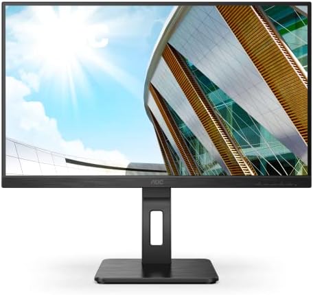 AOC U32P2CA 32" 4K Frameless Monitor, UHD 3840 x 2160, USB-C Docking, Height Adjustable Stand