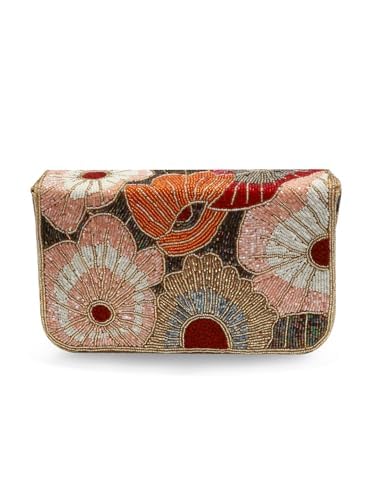 Daisy Floral Shoulder Bag Clutches for women Purses Luxury Evening Handbags for ladies with Detachable Handle-image-0
