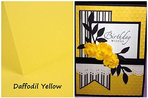 10 fogli, giallo narciso cartoncino colorato, A4