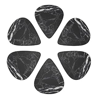 FUCVNPZ Lot de 6 médiators en celluloïd, texture marbre noir et blanc, pour guitares acoustiques, électriques, basses ou… - Les Beatles, Paul McCartney, John Lennon, RIngo Starr, George Harrison FUCVNPZ Lot de 6 médiators en celluloïd, texture marbre noir et blanc, pour guitares acoustiques, électriques, basses ou… – Image 2