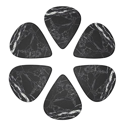 FUCVNPZ Lot de 6 médiators en celluloïd, texture marbre noir et blanc, pour guitares acoustiques, électriques, basses ou… - Les Beatles, Paul McCartney, John Lennon, RIngo Starr, George Harrison FUCVNPZ Lot de 6 médiators en celluloïd, texture marbre noir et blanc, pour guitares acoustiques, électriques, basses ou… – Image 3