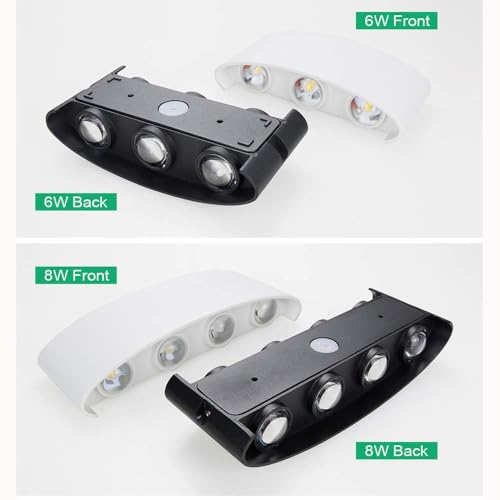 Lámpara de pared baño e iluminación interior aplique impermeable IP65 8W 3