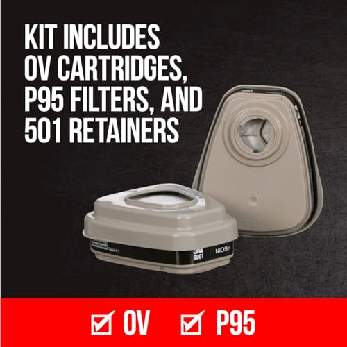 Image of 3M P95 / Organic Vapor Paint Project Reusable Respirator 6311, Large Size, NIOSH-APPROVED