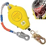 ✅【Large gamme d'applications】Contenu : 1 kit harnais anti chute toiture retractable + 1 mousqueton + 1 manuel d'utilisation Il convient aux scénarios tels que la maintenance des lignes électriques, les opérations en haute altitude, la construction de bâtiments, l'entretien des toitures, etc. Veuillez noter: Le dispositif anti chute toiture retractable être suspendu au-dessus de l'utilisateur sur une structure robuste