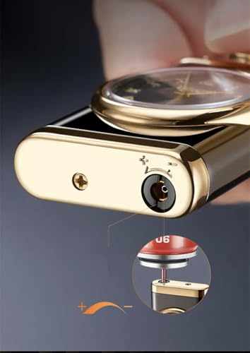 Encendedor Vintage a Prueba de Viento con Reloj y Llama Doble miniatura 4