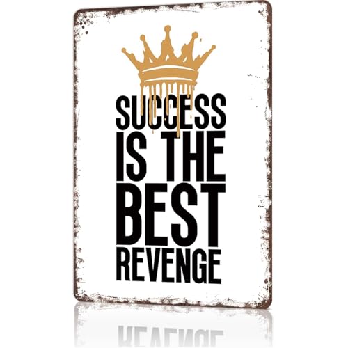 Vintage Signs Poster Success is the Best Revenge Sign Wall Art for Bedroom Home Living Room Garage...