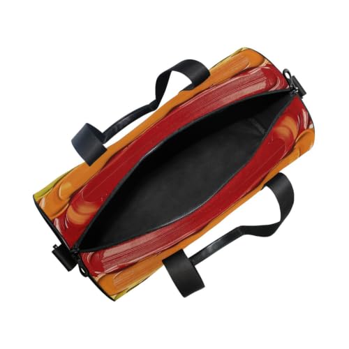 Bolsa de deporte redonda con bandera del arcoíris y compartimento interior de lona 5