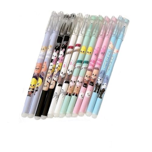 12 bolígrafos gel STRAY-K para regalo negro miniatura 1