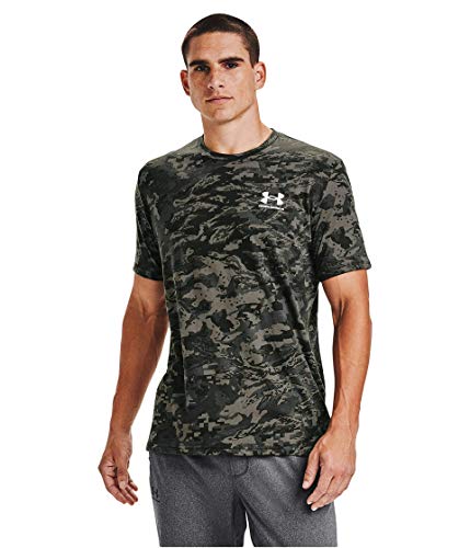 Image of Under Armour Men's ABC Camo Short-Sleeve T-Shirt | Super soft cotton /polyester mix. With camo pattern, crew neck and logo on the left chest.