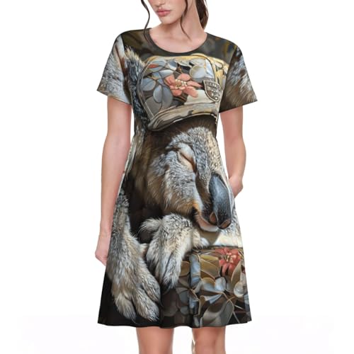 Robe légère à manches courtes contre la chaleur style décontracté