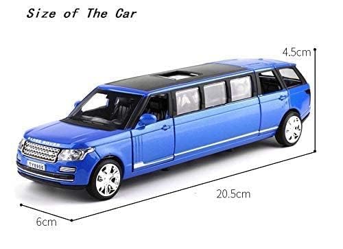Image of FEXXA 1:32 Scale Long Range Rover Die-Cast Metal Car with Sport car Openable Doors Light and Sound,Pull Back Function Indoor Outdoor Toy for Kids (Black)