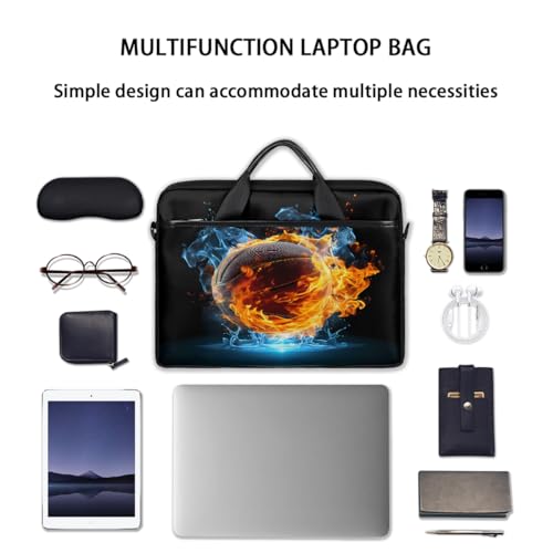 Maletín para portátil con diseño Blue Red Flame 15" miniatura 7
