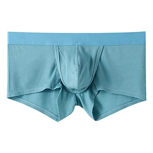 Calzoncillos bóxer azul M de hilo transpirable para hombre con diseño de copa en U cómoda