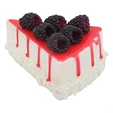 Gdfnmogo Accesorio artificial para tartas, poliuretano + PVC, simulación de pan, tamaño triangular de 10 cm, decoración fotográfica no comestible para el hogar, boda y festival (F)