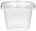 Mr. Miracle Jello Shot Souffle Cups and Lids. 1-Ounce. Translucent. Pack of 250