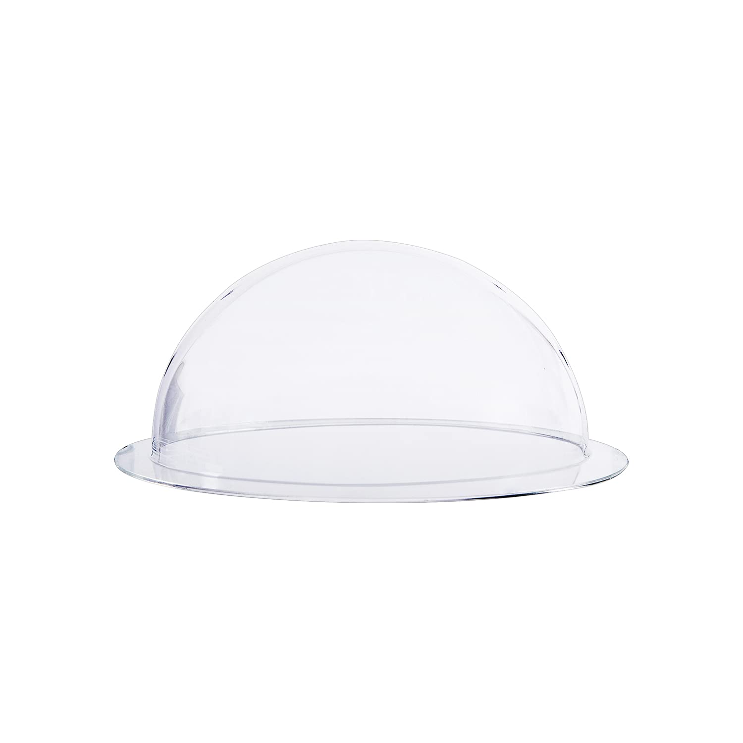 HMF Półkula akrylowa z kołnierzem, kopuła akrylowa DIY | Ø 20 cm | Przezroczysta