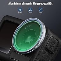 NEEWER UV Filter kompatibel mit DJI Osmo Action 5 Pro / 4/3, Snap On, mehrfach beschichteter HD Glas Schutzfilter für Actioncam Objektiv reduziert Dunst und UV Strahlen, FL-A70 – Ansicht 6