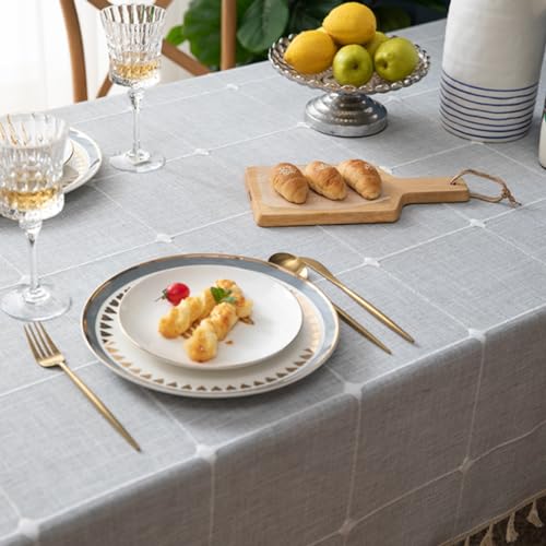 Nappe rectangulaire coton lin de qualité supérieure style art - 6