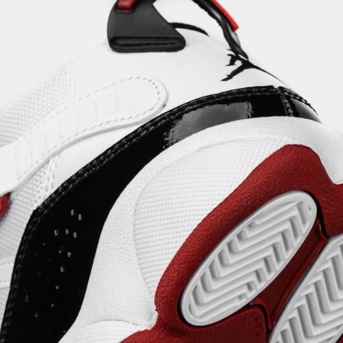 Nike 6 Rings Preschool Basketball Shoes (White/Black/Varsity Red)3