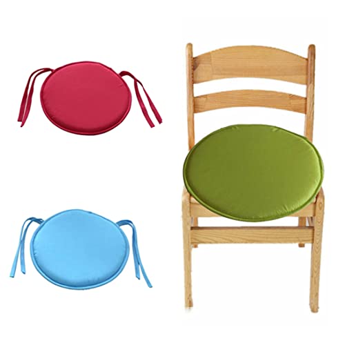 Cojines para sillas con lazos de sujeción estables, almohadillas redondas rojas 5