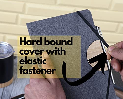 Image of Leather Hard Bound Notebook A5 Journal Diary For Office Use With Mobile & Card Holder Or Pen Loop Dairy For Personal |Ruled Pages With Strap Bookmark Journal Notebook (B126), 200 Pages