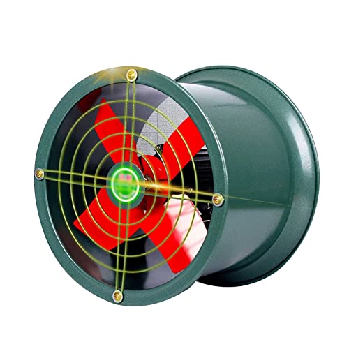 Ventilador de ventilación axial industrial, a prueba de explosiones, para almacén, restaurante, cocina, ventilador de tubo cilíndrico de bajo ruido para garaje y más