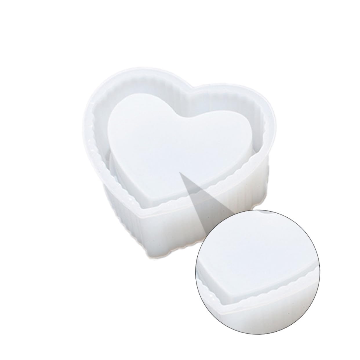 Gadpiparty 3 Set Stampo Silicone Forma Cuore per Epossidica per Creazioni Diy e Decorazioni Facile Riutilizzabile Materiale Silicone con Superficie Liscia