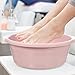 ULTECHNOVO 2 Pack Round Plastic Wash Basin, Portable Dish Tub Dishpan Stackable Camping Dishpan, Multipurpose Washtub for Face Cleansing Dish Wash Vegetable Fruit Wash Home Use(Size, Pink)