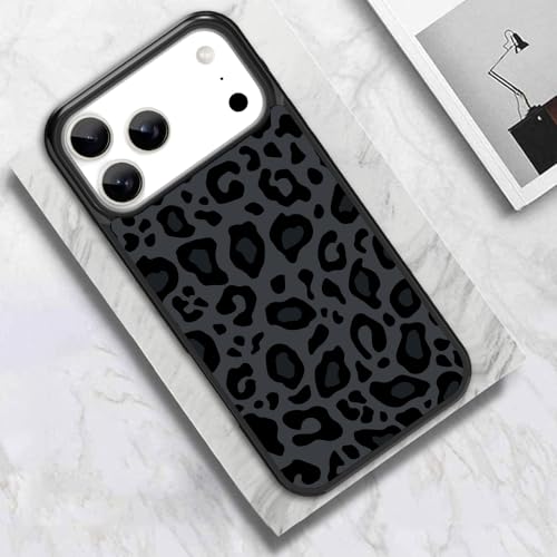 Image of KANGHAR Case Compatible with iPhone 17 Pro,Black Leopard Design | Tire Texture Non-Slip +Shockproof Rugged TPU Protective Case for iPhone 17 Pro 6.3 Inch