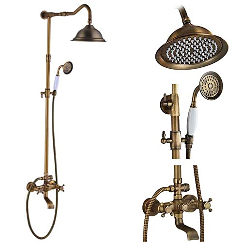Colonne de douche rétro en laiton antique violet luxe