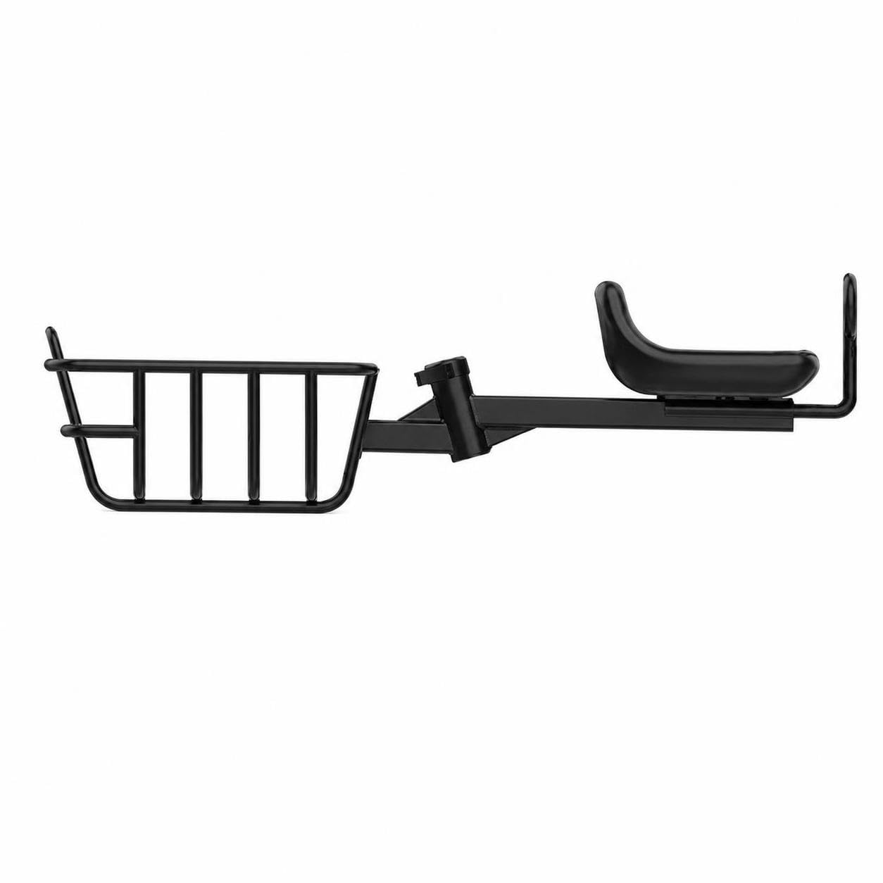 Cestino Bici in Metallo con Sedile Integrato, Sgancio Rapido per Bicicletta e Monopattino Elettrico, per Bici
