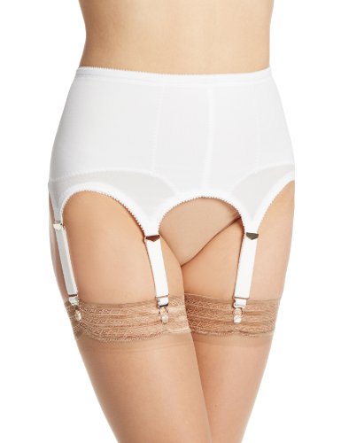 Rago Women's Six Strap Shaper Garter Belt, White, 2X-Large (34) #TOP12