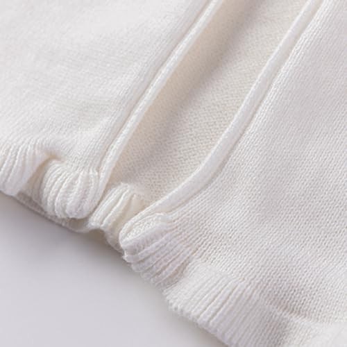 Girls Cardigan Knit Bolero Shrug Sweater Princess Beaded Long Sleeve Button Cover Up Cropped Tops4