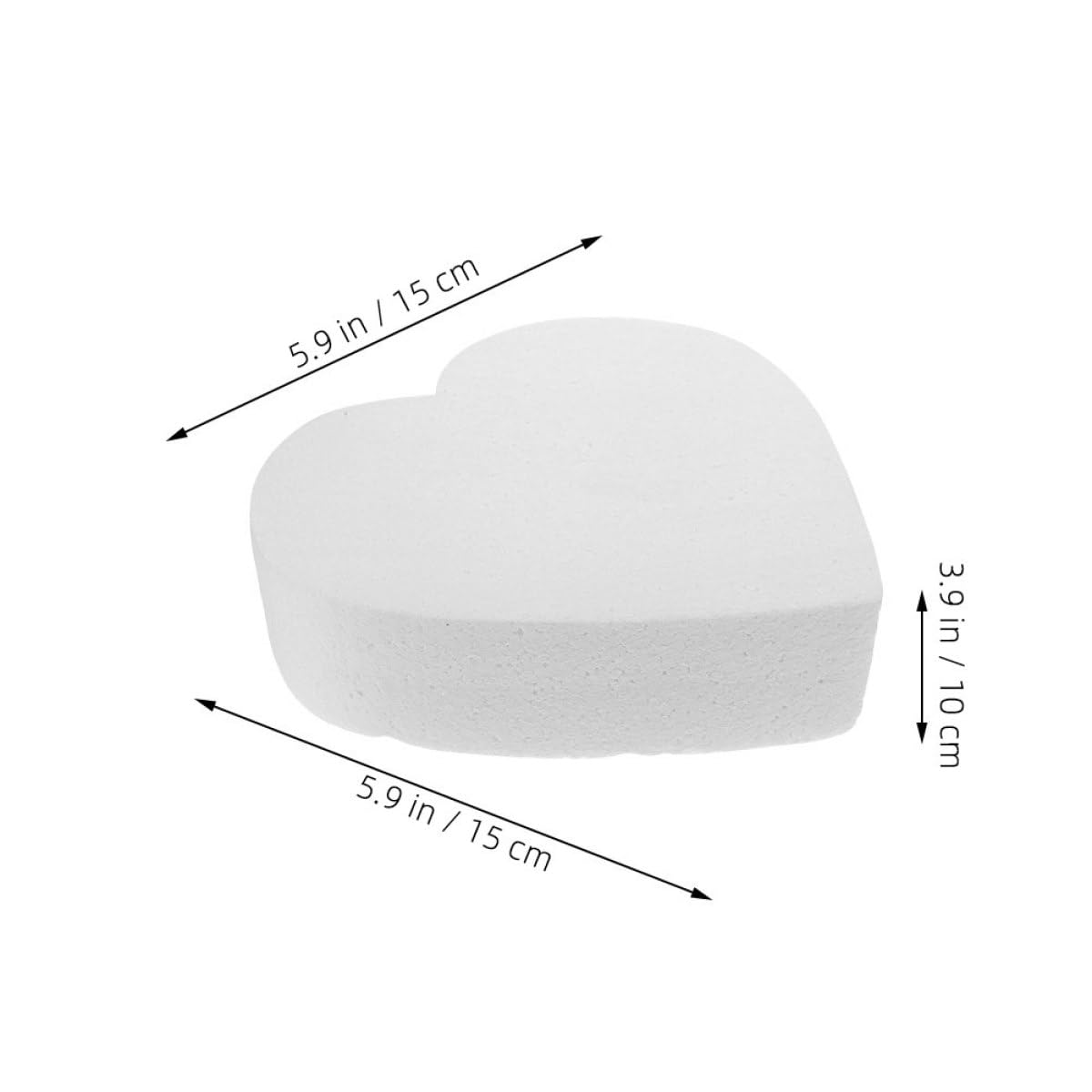 YARNOW Modèle de Gâteau en Mousse Blanc de Cœur, Léger et Créatif, Accessoire pour Décorations de Pâtisserie et Fêtes d'anniversaire