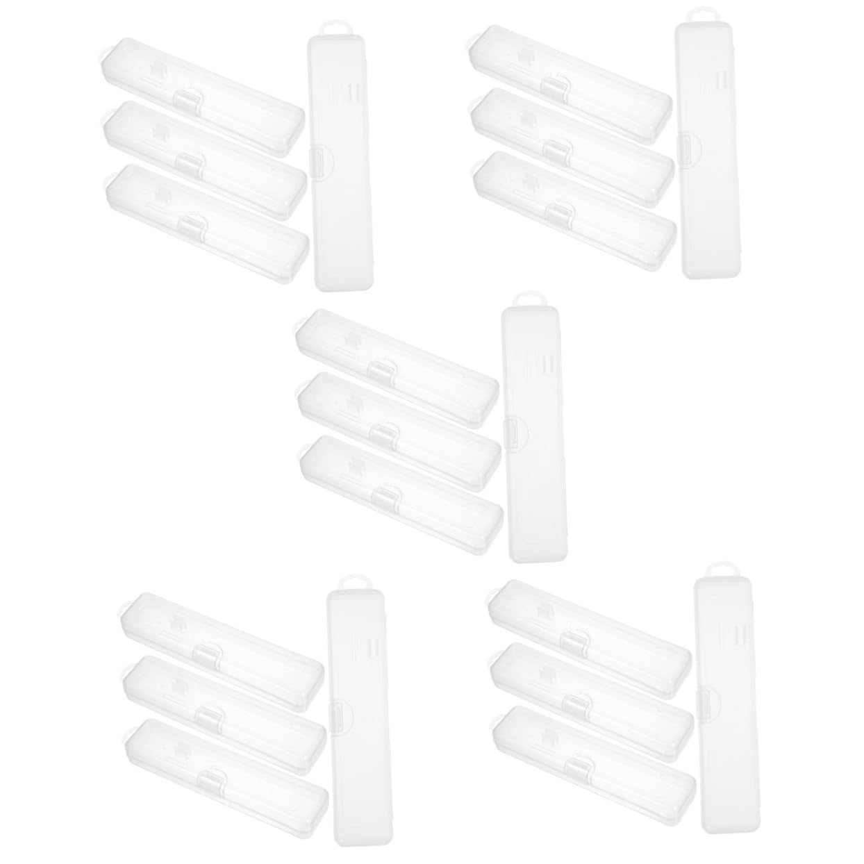NOLITOY 20piezas Estuche De Viaje Portátil Para Cepillos De Dientes y Pasta De Dientes Caja De Almacenamiento Transparente Para Viajes y Picnics