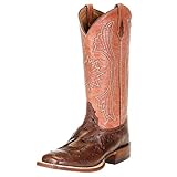 Tony Lama Women's Farron Kango Western Boot Wide Square Toe Brown 9 M US