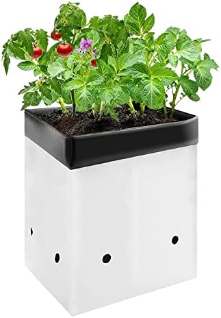 VIVOSUN 50-Pack 3 Gallon Grow Bags for Plants, Black-and-White Thick Plastic Bags for Potting Seedlings, and Rooting
