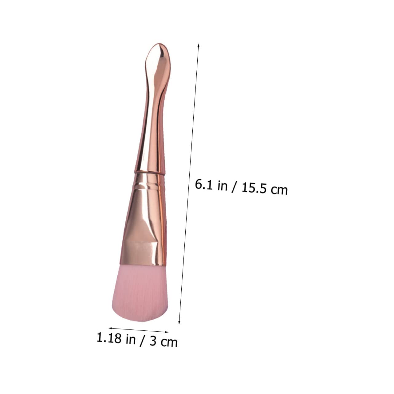 HONMEET Silicone Mask Brush Set 3pcs Face Mask Applicator Comfortable Rose Gold Handle for Beauty Tools