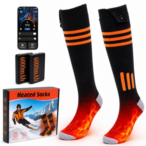Beheizbare Socken mit 6000 mAh Akku & App