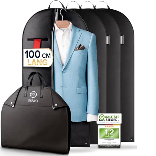FiRiO® 4 x Premium Kleidersack - BIS 50% DICKERES MATERIAL - Faltbare...