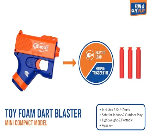 Image of Blaster Gun Toy for Kids | Storm Safe Long Range Shooting Gun | 3 Soft Foam Bullets | Safe Indoor Outdoor Game | Gift for Boys Girls | Age 5 6 7 8 9 10 Years