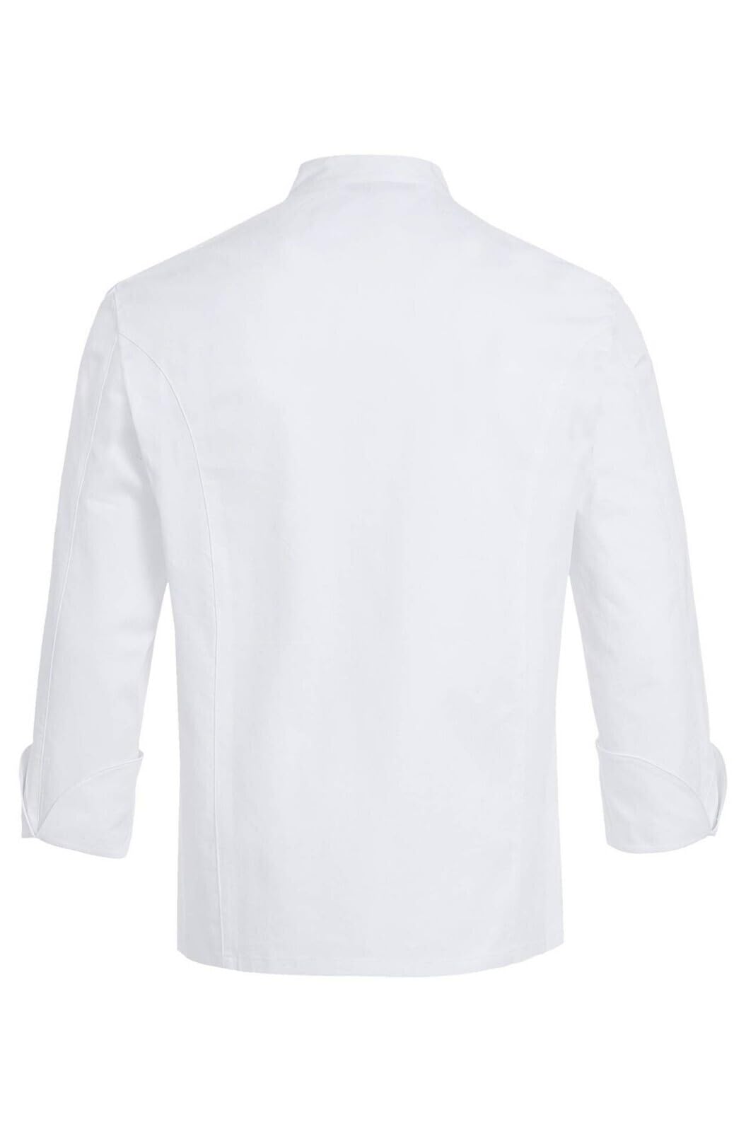 GREIFF Gastro Moda Cuisine Basic 5566 - Chaqueta de cocinero para hombre, corte regular, color negro, Blanco, XL
