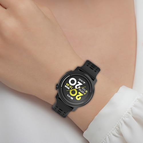 Correa silicona 20mm para reloj COROS APEX 42mm negra miniatura 7
