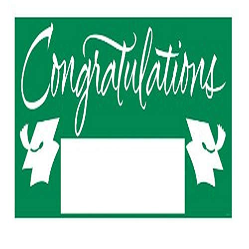 Creative Converting School Colors Paper Art Giant Fill-In Graduation Party Banner, 60 by 20-Inch, Green