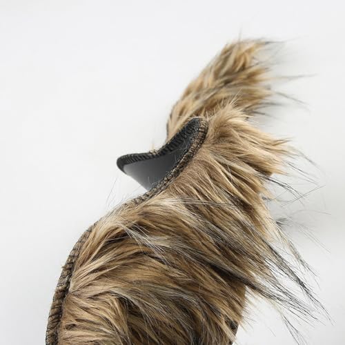 Stylish Metal Buckle Waist Belt with Plush Furry Accent for Women Adjustable Length Waistband Fashionable Accessory Metal Buckle Fur Patchwork Belt4