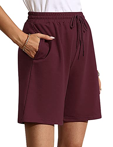 Image of Quenteen Women's Casual Summer Sweat Shorts Athletic Gym Shorts Loose Hiking Running Jogger Shorts with Pockets