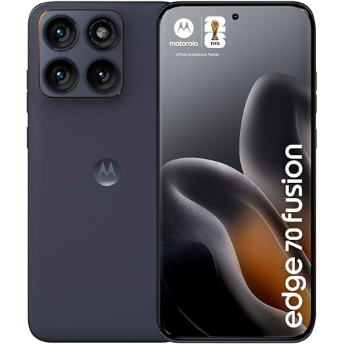 Image of Motorola Moto Edge 70 Fusion 5G Ai (Compatible with Tmobile Mint Tello & Global) (256GB+8GB) NFC 50MP 4K Triple Cam Dual Sim 6.8 inch Curved XT2605-3 Latino American Version (Pantone Silhouette (Blue))