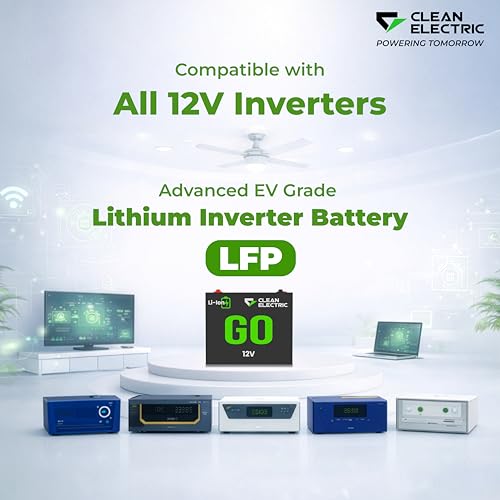 Image of LFPGO200 | LFP Inverter Battery | (12.8V /100Ah, 1280Wh) - LiFePO4 with Smart BMS, Back Up More Than 150AH Lead Acid Battery, 5-Year Warranty, 10+ Year Life